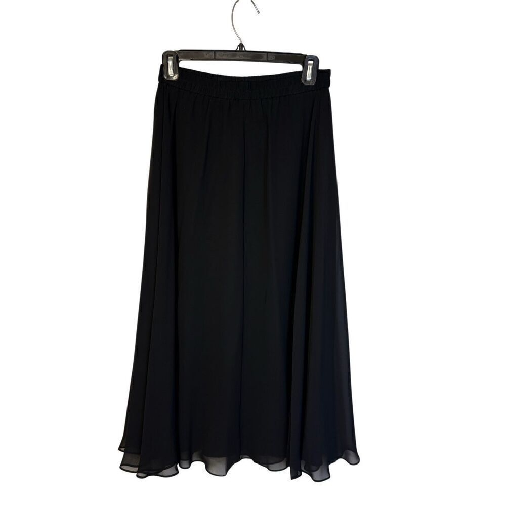 Adrianna Papell Evenings Chiffon Layered Skirt Sz. SP Black Formal Party Event